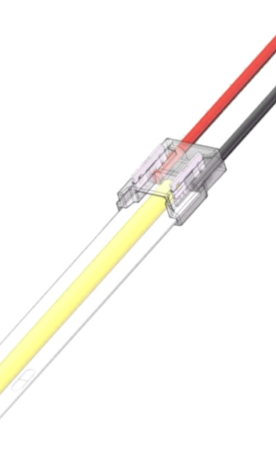 10mm Solderless Strip Power Input Connector for COB LED Strip