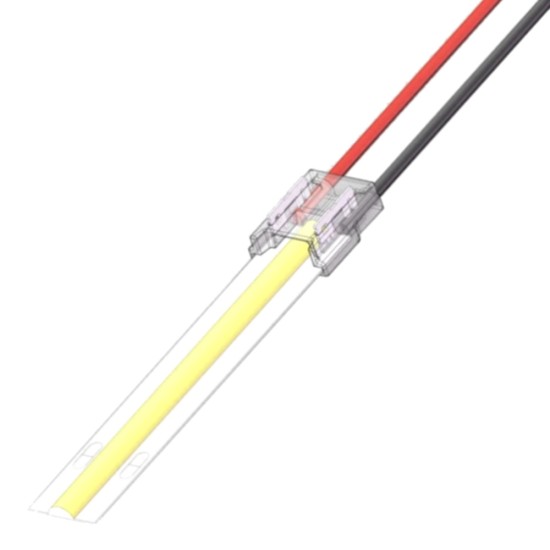 10mm Solderless Strip Power Input Connector for COB LED Strip 10mm Solderless Strip Power Input Connector for COB LED Strip