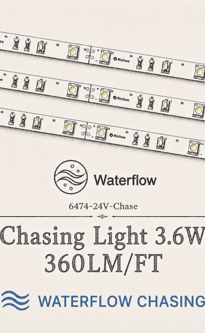 Waterflow COB Chase 16FT 3.6W, 360LM/FT
