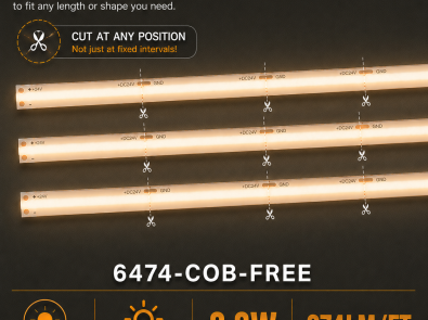 Free Cutting COB 16FT 3.3W, 274LM/FT