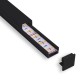 3/4" Square Top LED Black Lens Aluminum Channel 