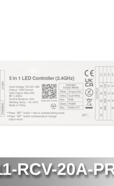 Mi Light 8 Zone Remote RGB/W/CCT