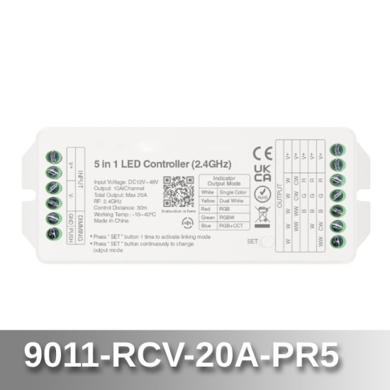 Wall Mount 1 Zone RGB/W/CCT Color Wheel Wireless Panel