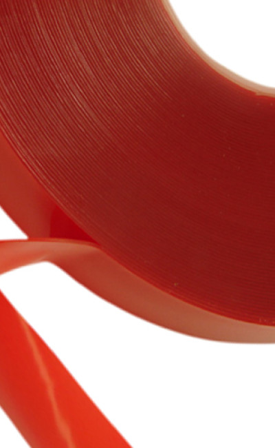 98' 10mm Double Side PET Red Tape 