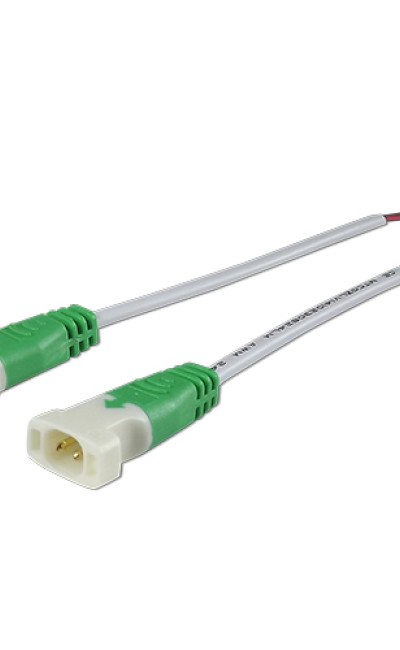 DC Connector w/ Clips Green Female
