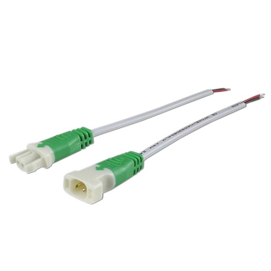 DC Connector w/ Clips Green Male