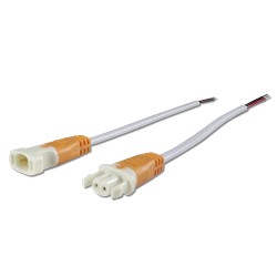 DC Connector w/ Clips Orange Female