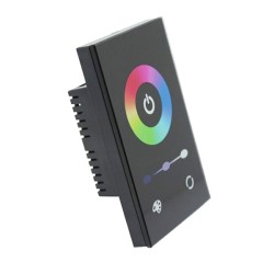 Black Single Gang Wall Mount RGB Controller Black Single Gang Wall Mount RGB Controller