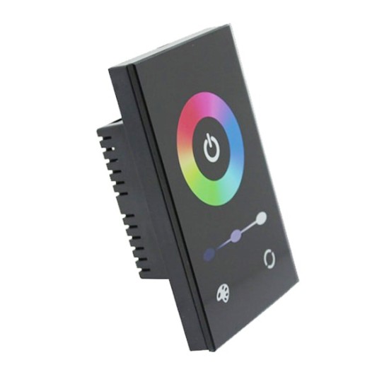 Black Single Gang Wall Mount RGB Controller