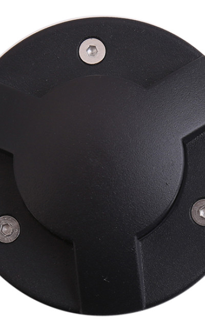 In-Ground 3 Window Cover Black Fixture IP67