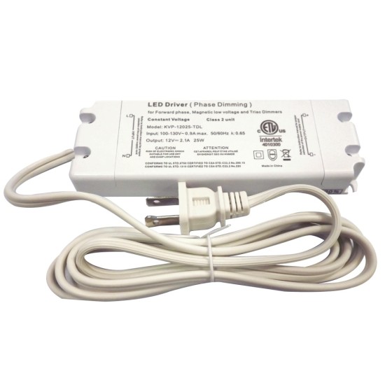 Plug-In Triac Dimmable Power Supply 12V/24VDC