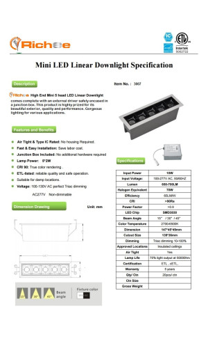 Mini LED Linear Light