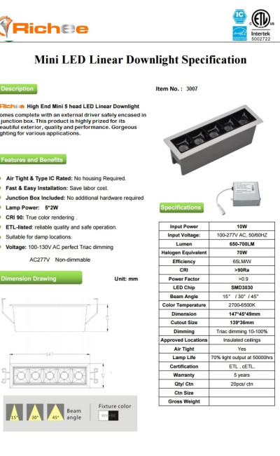 Mini LED Linear Light
