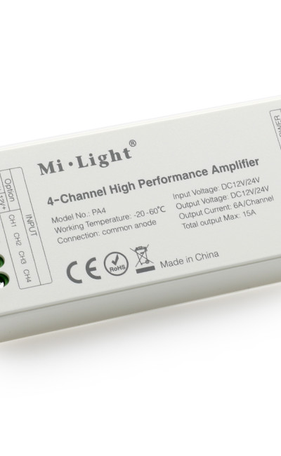 High Performance RGBW Amplifier 4CH/6A
