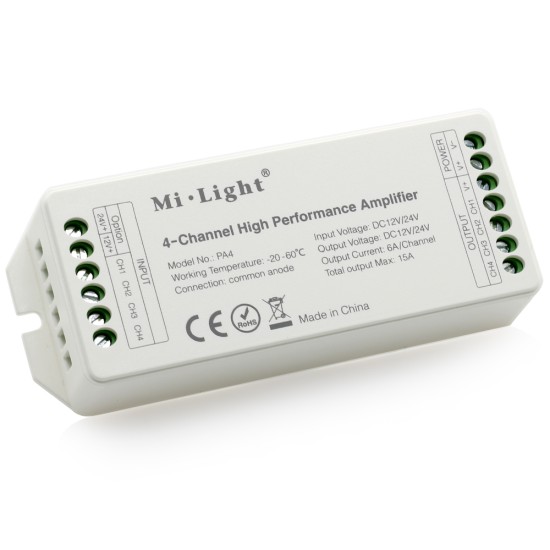 High Performance RGBW Amplifier 4CH/6A