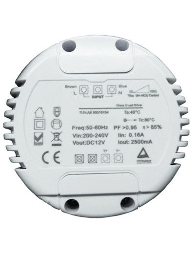 Round Enclosed Triac Dimmable Driver