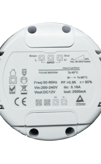 Round Enclosed Triac Dimmable Driver