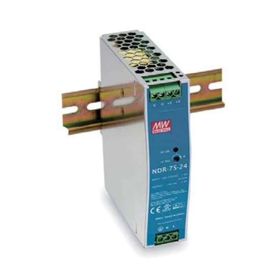 DIN Rail Mean Well Switching Power Supply 12V/24VDC